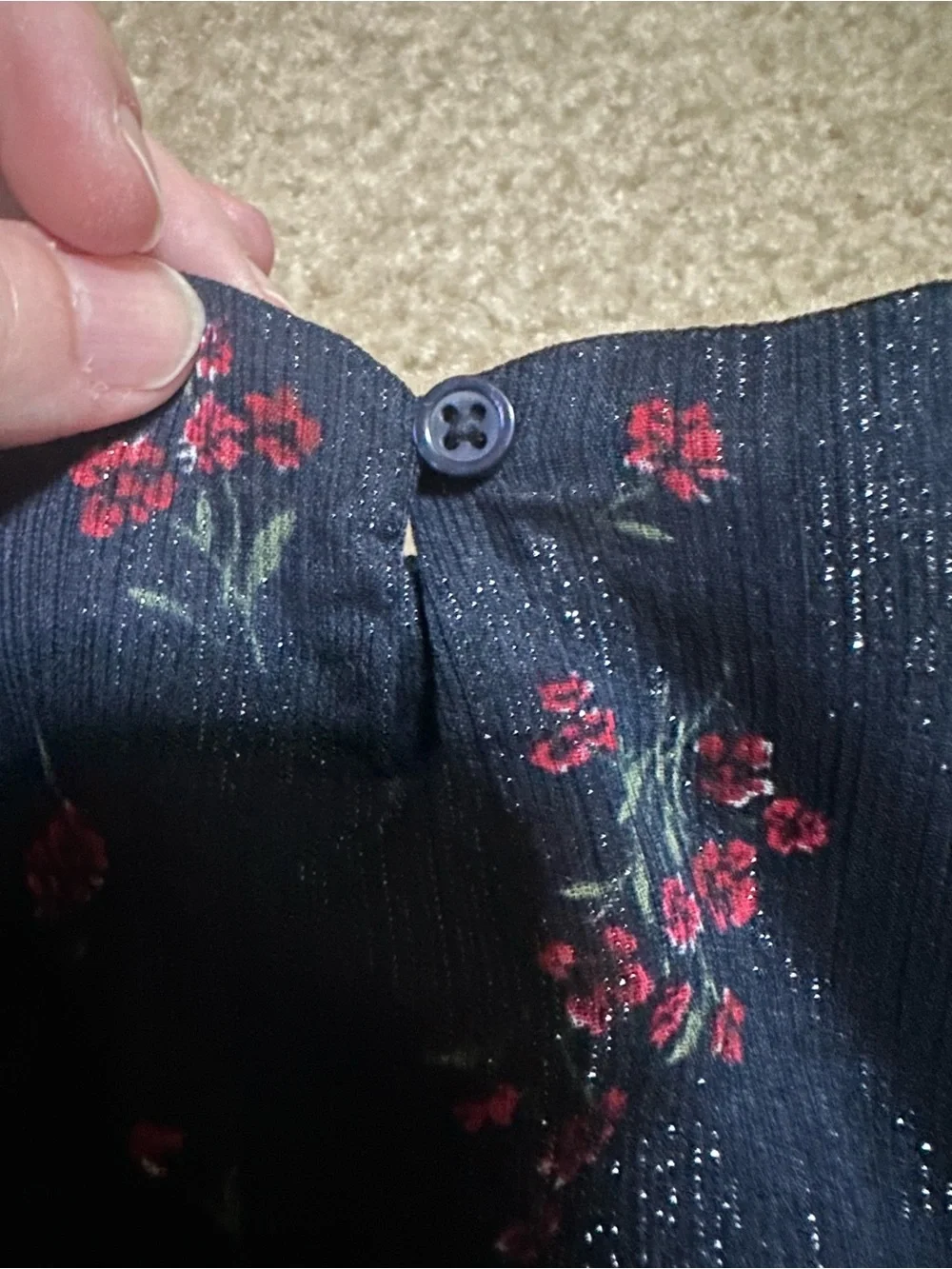 OshKosh B’gosh Girls 4T Floral Dress Eyelet Sleeves Button Back NWOT